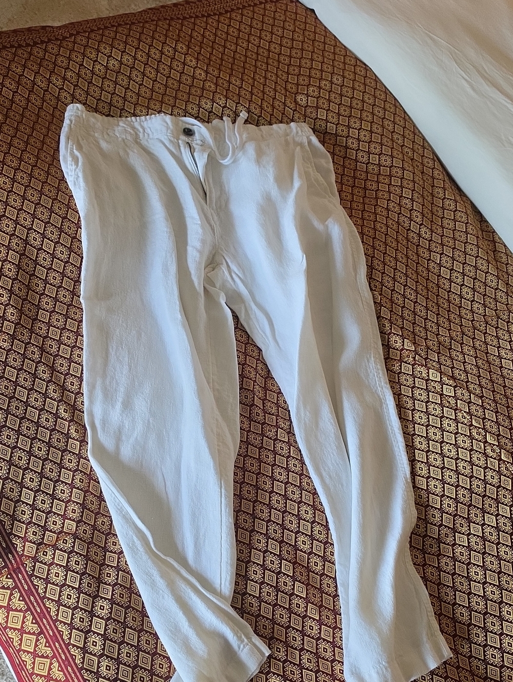 Panama Jack White Resort Linen Pant